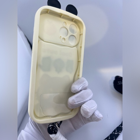 iPhone 16 Pro Max Case – Cute Black Cat Design with Plush Charm & Wrist Strap - Picture 7 of 9